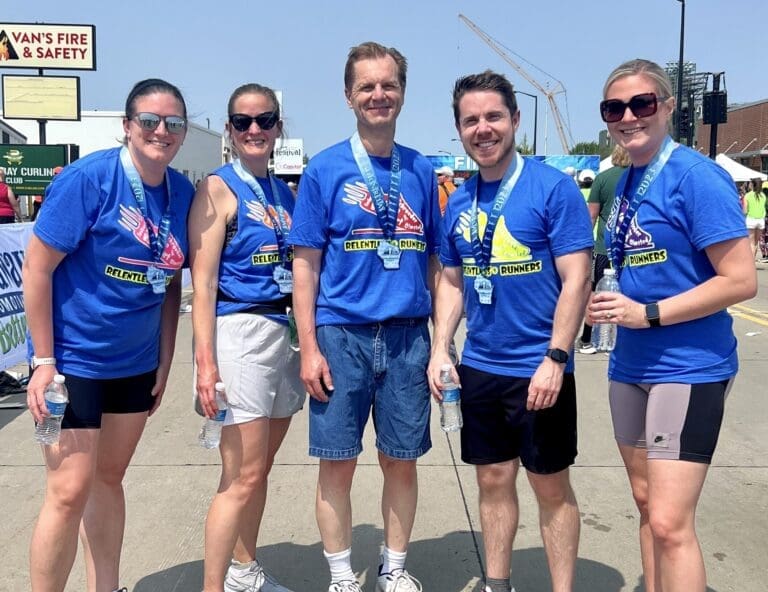 Dr. Tony Jaslowski and Dr. Alex Coffman with the RELENTLESS runners