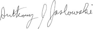 Dr. Tony Jaslowski signature